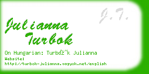 julianna turbok business card